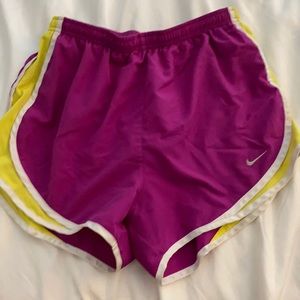 Purple Nike tempo shorts
